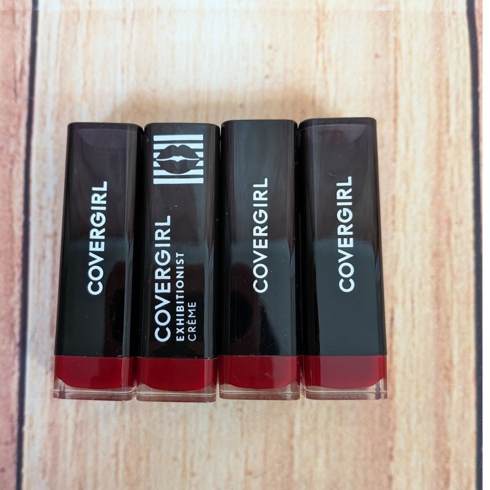 4 PK Covergirl Exhibitionist Creme Lipstick 310 Seduce Scarlet Red FLAW